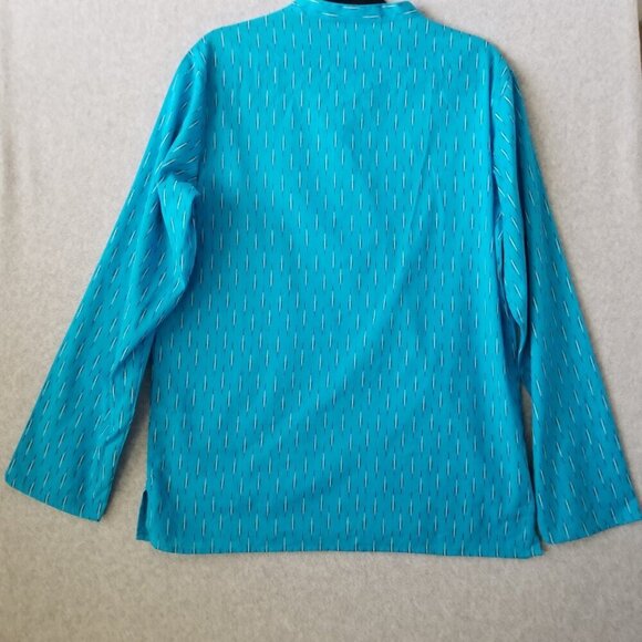 Shatranj Kurta Size L Lightweight Linen Cotton Tunic Top Pullover Abstract Print - Picture 5 of 8